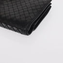 BOTTEGA VENETA INTRECCIATO Long Wallet Leather Black Auth bs31595-9