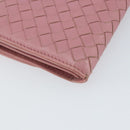 BOTTEGA VENETA INTRECCIATO Long Wallet Leather Pink Auth bs31596-16