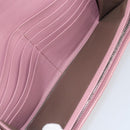 BOTTEGA VENETA INTRECCIATO Long Wallet Leather Pink Auth bs31596-9