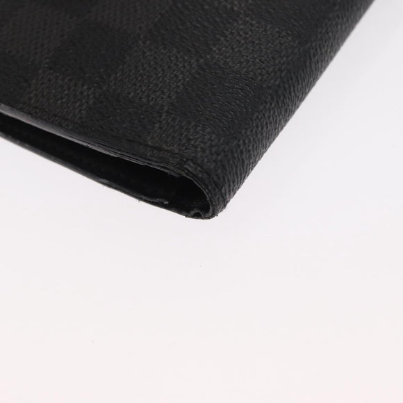 LOUIS VUITTON Damier Graphite Portefeuille Plaza Wallet N62665 LV Auth bs31597