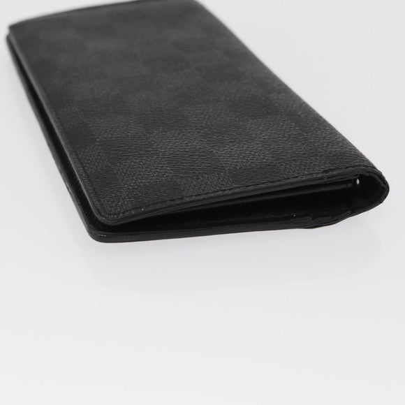 LOUIS VUITTON Damier Graphite Portefeuille Plaza Wallet N62665 LV Auth bs31597