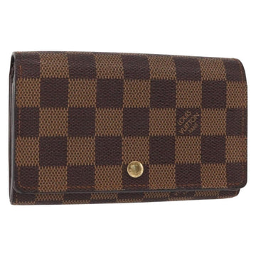 LOUIS VUITTON Damier Ebene Portefeuille Tresol Bifold Wallet N61736 Auth bs31598