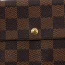 LOUIS VUITTON Damier Ebene Portefeuille Sarah Long Wallet N60491 LV Auth bs31599-8