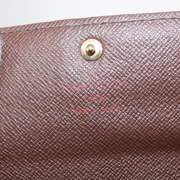 LOUIS VUITTON Damier Ebene Portefeuille Sarah Long Wallet N60491 LV Auth bs31599