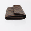 LOUIS VUITTON Damier Ebene Portefeuille Sarah Long Wallet N60491 LV Auth bs31599-3