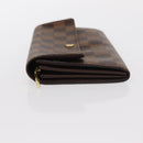 LOUIS VUITTON Damier Ebene Portefeuille Sarah Long Wallet N60491 LV Auth bs31599-4