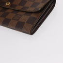 LOUIS VUITTON Damier Ebene Portefeuille Sarah Long Wallet N60491 LV Auth bs31599-14