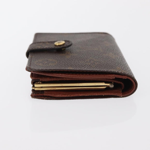 LOUIS VUITTON Monogram Porte Monnaie Billets Viennois Wallet M61663 Auth bs31602