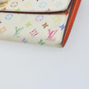 LOUIS VUITTON Multicolor Portefeuille Sarah Wallet White M93532 LV Auth bs31603-7