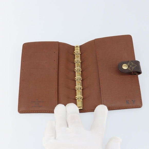 LOUIS VUITTON Monogram Agenda PM Day Planner Cover R20005 LV Auth bs31606