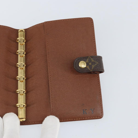 LOUIS VUITTON Monogram Agenda PM Day Planner Cover R20005 LV Auth bs31606
