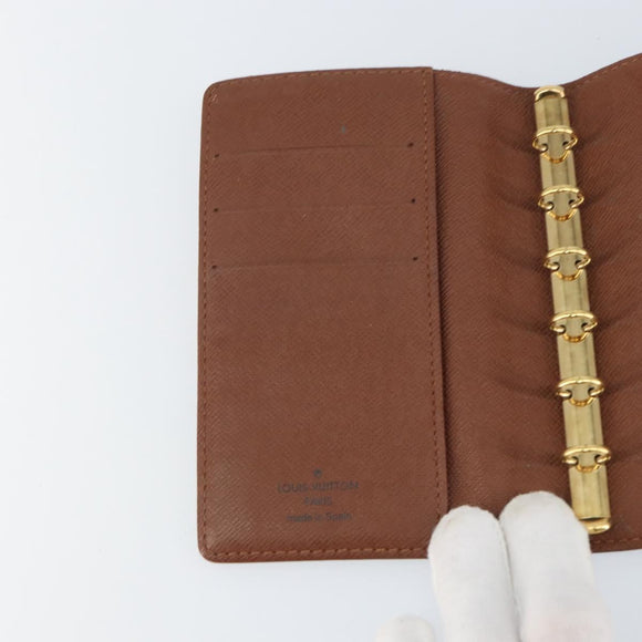 LOUIS VUITTON Monogram Agenda PM Day Planner Cover R20005 LV Auth bs31606