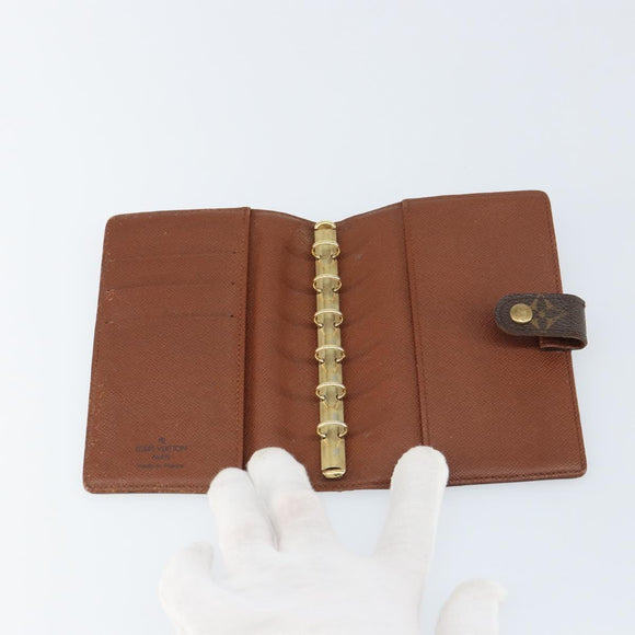 LOUIS VUITTON Monogram Agenda PM Day Planner Cover R20005 LV Auth bs31607