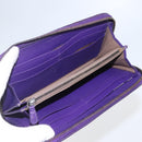 BOTTEGA VENETA INTRECCIATO Long Wallet Leather Purple Auth bs31615-9