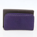 BOTTEGA VENETA INTRECCIATO Long Wallet Leather Purple Auth bs31615-12