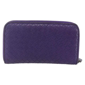 BOTTEGA VENETA INTRECCIATO Long Wallet Leather Purple Auth bs31615 - 0