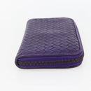BOTTEGA VENETA INTRECCIATO Long Wallet Leather Purple Auth bs31615-4