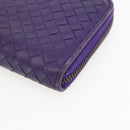 BOTTEGA VENETA INTRECCIATO Long Wallet Leather Purple Auth bs31615-7