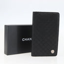CHANEL Matelasse Long Wallet Lamb Skin Black CC Auth bs31616-23