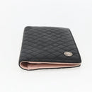 CHANEL Matelasse Long Wallet Lamb Skin Black CC Auth bs31616-7