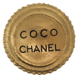 CHANEL Earring metal Gold Tone CC Auth bs31617V - 0