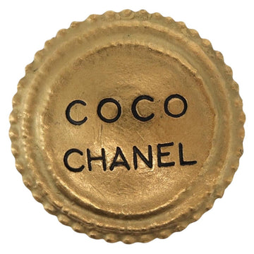 CHANEL Earring metal Gold Tone CC Auth bs31617V - 0