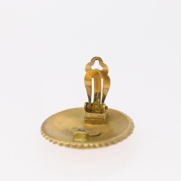 CHANEL Earring metal Gold Tone CC Auth bs31617V