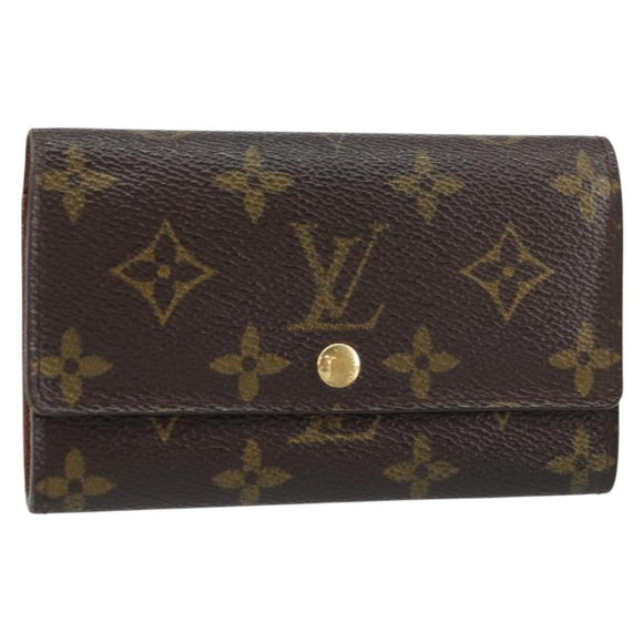 LOUIS VUITTON Monogram Porte Monnaie Zip Wallet M61735 LV Auth bs31618