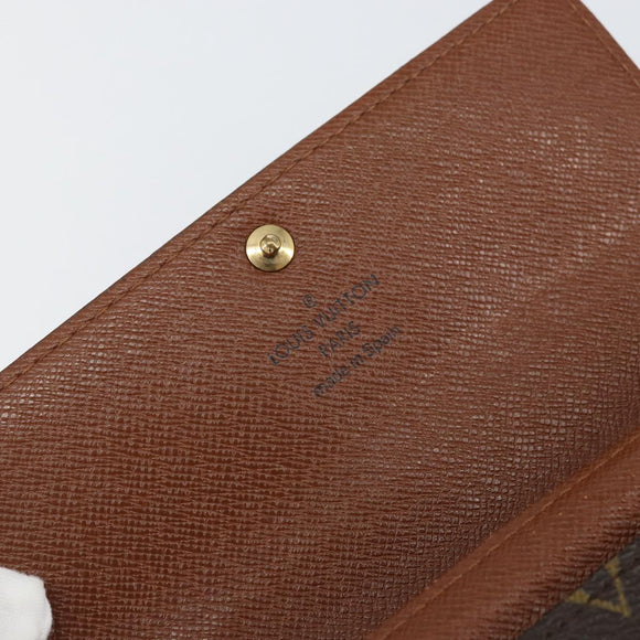LOUIS VUITTON Monogram Porte Monnaie Zip Wallet M61735 LV Auth bs31618