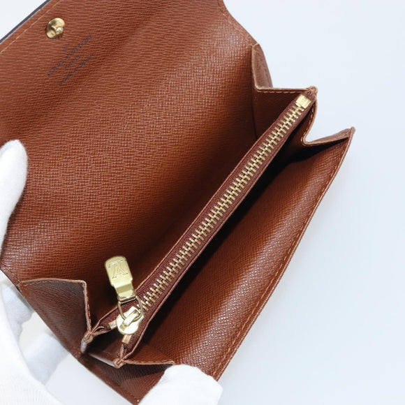 LOUIS VUITTON Monogram Porte Monnaie Zip Wallet M61735 LV Auth bs31618