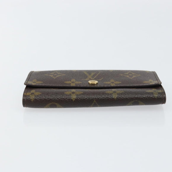 LOUIS VUITTON Monogram Porte Monnaie Zip Wallet M61735 LV Auth bs31618