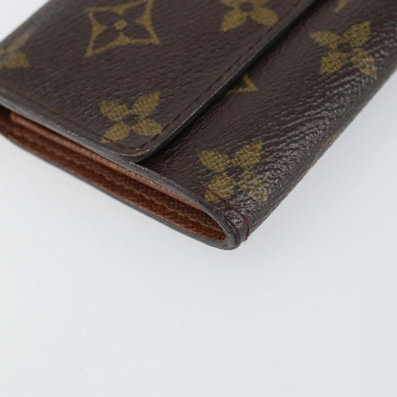 LOUIS VUITTON Monogram Porte Monnaie Zip Wallet M61735 LV Auth bs31618