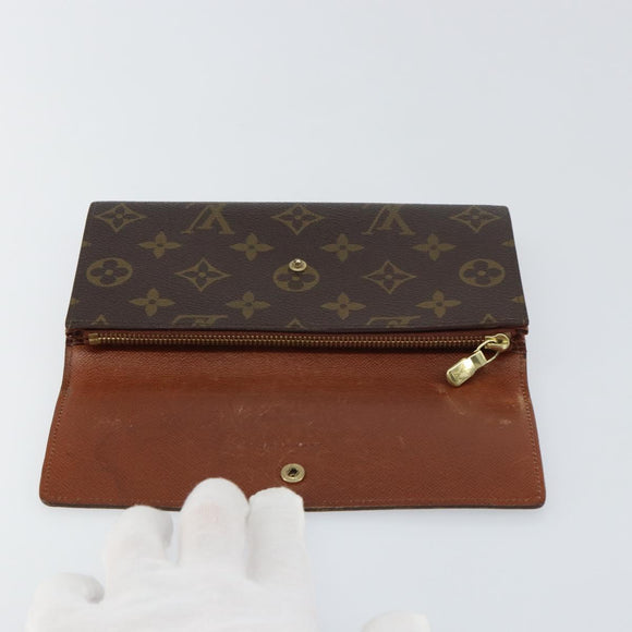 LOUIS VUITTON Monogram Pochette Porte Monnaie Credit Wallet M61725 Auth bs31621