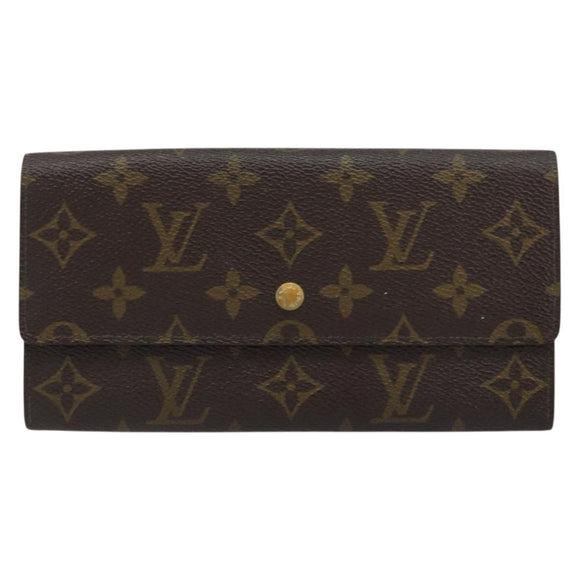 LOUIS VUITTON Monogram Pochette Porte Monnaie Credit Wallet M61725 Auth bs31621