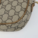 GUCCI GG Plus Supreme Shoulder Bag PVC Beige Gold Auth bs31626-9