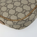 GUCCI GG Plus Supreme Shoulder Bag PVC Beige Gold Auth bs31626-11