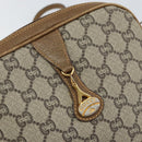 GUCCI GG Plus Supreme Shoulder Bag PVC Beige Gold Auth bs31626-14