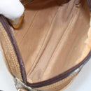 GUCCI GG Plus Supreme Shoulder Bag PVC Beige Gold Auth bs31626-11