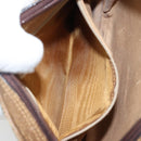 GUCCI GG Plus Supreme Shoulder Bag PVC Beige Gold Auth bs31626-20