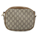 GUCCI GG Plus Supreme Shoulder Bag PVC Beige Gold Auth bs31626-2