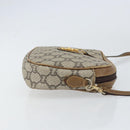 GUCCI GG Plus Supreme Shoulder Bag PVC Beige Gold Auth bs31626-4