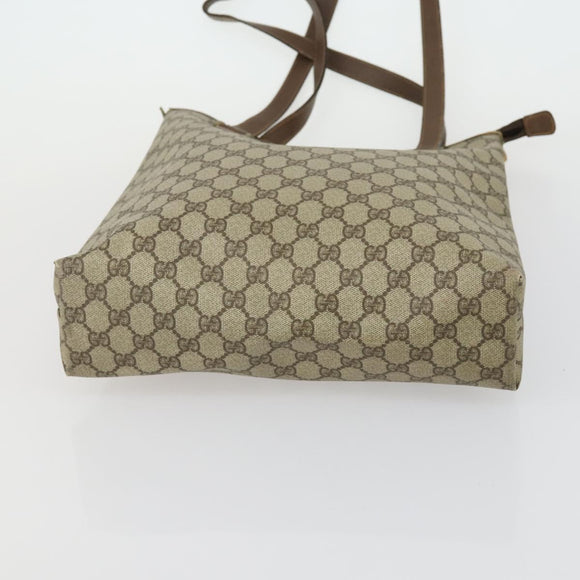 GUCCI GG Supreme Tote Bag PVC 3 Set Beige Black Auth bs31627
