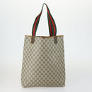 GUCCI GG Supreme Tote Bag PVC 3 Set Beige Black Auth bs31627-3