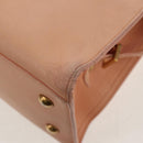 SAINT LAURENT Petit Kabas Hand Bag Leather 2way Pink Gold Auth bs31628-21
