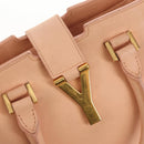 SAINT LAURENT Petit Kabas Hand Bag Leather 2way Pink Gold Auth bs31628-27