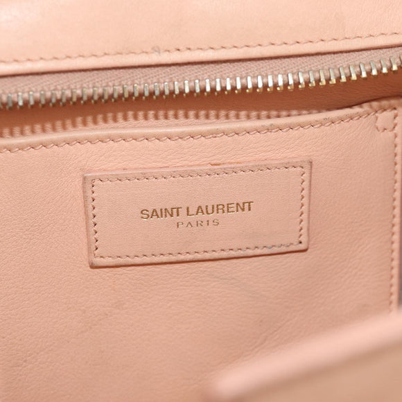 SAINT LAURENT Petit Kabas Hand Bag Leather 2way Pink Gold Auth bs31628