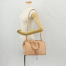 SAINT LAURENT Petit Kabas Hand Bag Leather 2way Pink Gold Auth bs31628-39