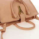 SAINT LAURENT Petit Kabas Hand Bag Leather 2way Pink Gold Auth bs31628-8