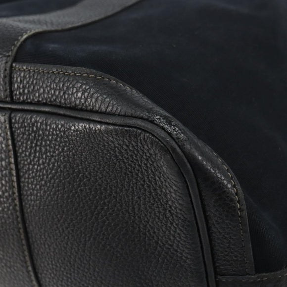 HERMES Tower Ash Garden Party MM Tote Bag Canvas Black Silver Auth bs31631