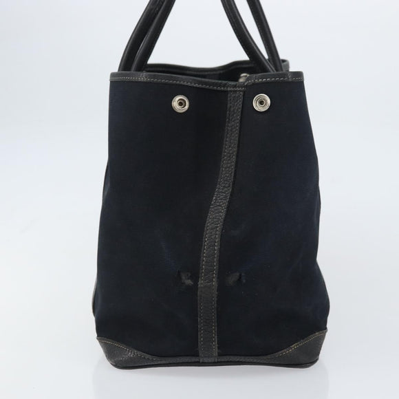 HERMES Tower Ash Garden Party MM Tote Bag Canvas Black Silver Auth bs31631